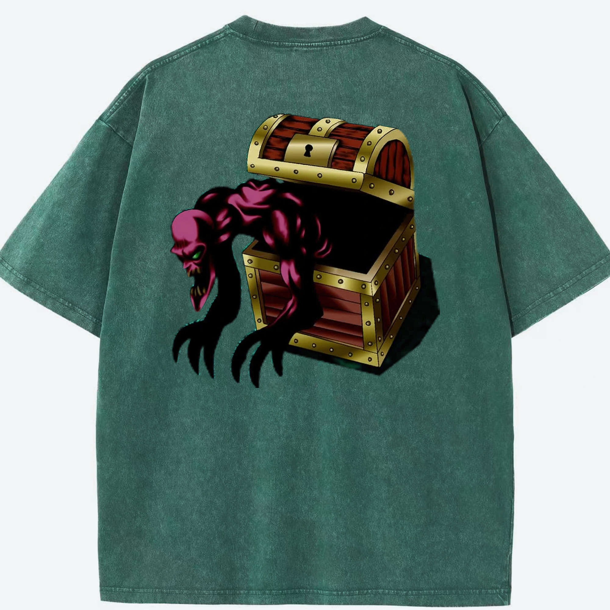 （画像用） 遊☆戯☆王 Yu-Gi-Oh! 綿100% ヴィンテージ風 半袖Tシャツ（背面プリント）